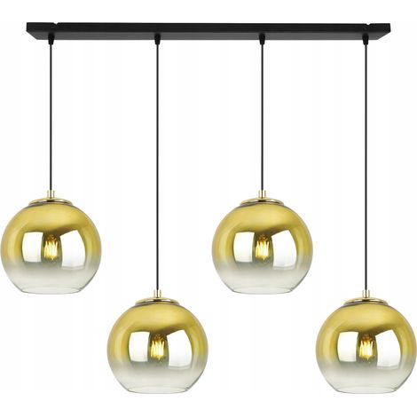 Pendelleuchte, Deckenleuchter, goldener Schirm, 15 cm (1/5)