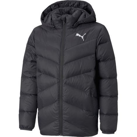 Puma PACKLITE DOWN Jungen-Kapuzenjacke, schwarz, 58956501, Größe 164
