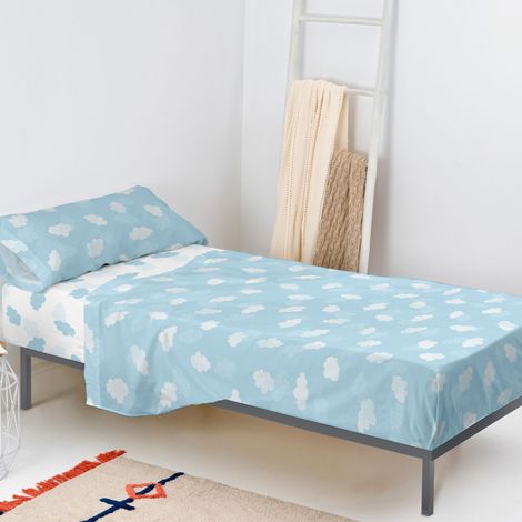Clouds Juego de sábanas 2 piezas 180x270 cm (Cama 105) Azul (1/5)