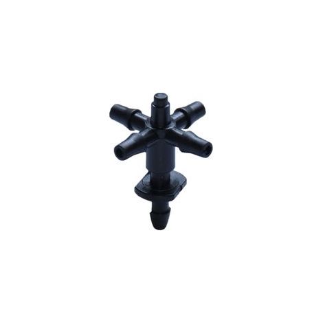 Lot de 10 connecteurs d'irrigation goutte à goutte - Tuyau de 3/5 mm - Barbes de 1/8" - 5 voies - Adaptateur de flèche - Répartiteurs d'eau automatiques (1/5)