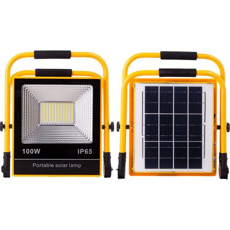 Solaire LED Floodlight 50W 6500K Panneau: 6V/9W Battery: 3.2V/12000MaH Remote Control [HO-SolaireFL-50W-05]