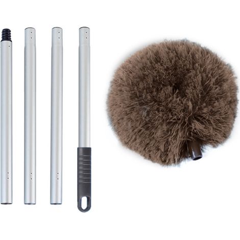 Duster - Microfibre - Manche Aluminium Extensible Jusqu'à 140 Cm - Pour Ventilateurs De Plafond Et Endroits Hauts - 1 Pièce (1/5)