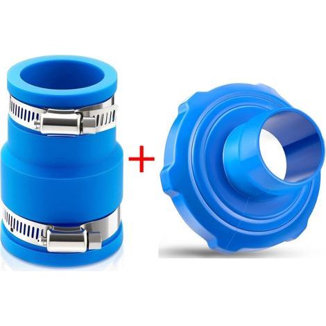 Adaptateur de tuyau pour piscine, compatible Intex/Bestway, avec raccord à collier (1/5)