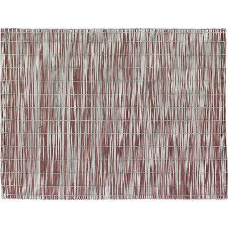 Set de Table Coloris Vin 33 x 45 cm en PVC et Polyester Tissage Chiné Finition Lurex - PANGIVO