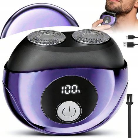 Mini-Elektrorasierer für Herren, magnetisch aufladbar, wasserdicht (IPX6), 150 Minuten Akkulaufzeit, inklusive Aufbewahrungstasche und Ladegerät – ideal für Reisen und als Geschenk (1/5)