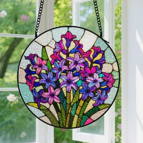 Attrape-Soleil - Suspension Vitraux 12,5 cm - Décoration Fenêtre Intérieure - Cadeau Noël Maison (1/5)
