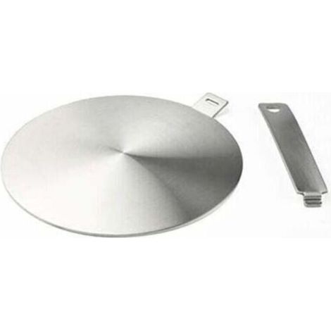 Adaptateur à induction, disque convertisseur pour plaque de cuisson à induction, plaque de diffusion de chaleur avec poignée et base séparables 20 cm (1/4)