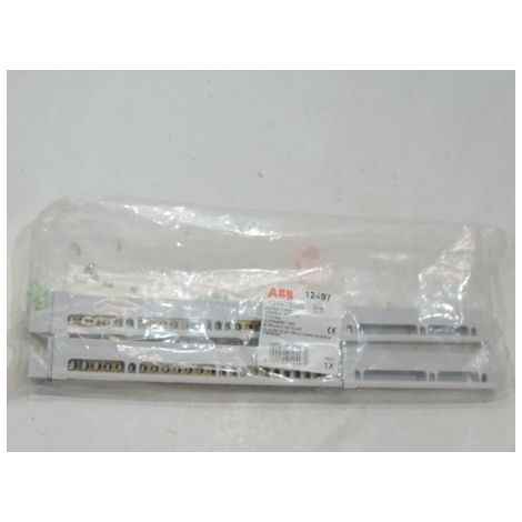 Jeu de 2 barrettes avec bornier de répartition isolé pour coffret électrique 54 modules EUROPA (124970000) ABB 12497