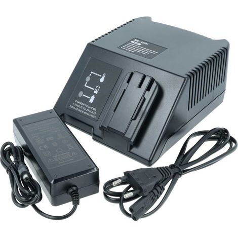 Chargeur compatible avec AEG / Milwaukee B9.6, B1420R, B1420, BBH24 batteries Ni-Cd, NiMH, Li-ion d'outils, 120 W