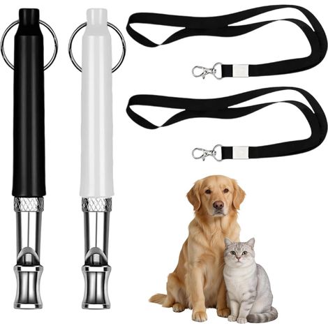 2 Pcs Sifflets pour Arrêter Les Aboiements,Sifflet Ultrason Chien Anti Aboiement,sifflets De Dressage De Chiens avec Cordon (1/5)
