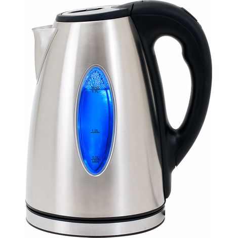 Monzana Bollitore d'acqua o tè acciaio INOX fino a 2200W senza cavo illuminazione LED 3