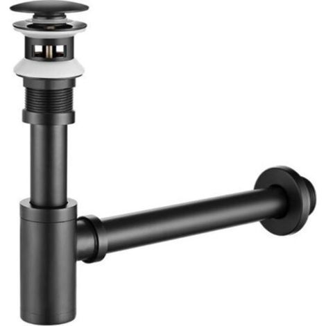 [JAMAIS UTILISÉ] Siphon lavabo avec bonde à valve pop-up, siphon universel en laiton avec bouchon de lavabo et ouverture de nettoyage (1/4)