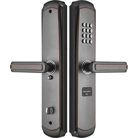 Mechanical Digital Door Lock Button Keyless Button Code Key (Color: Silver)