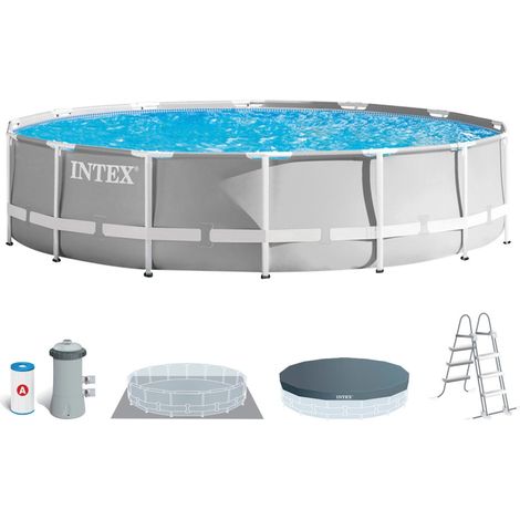 Kit de piscina de prisma redondo 4,27 x 1,07 - Intex (1/5)