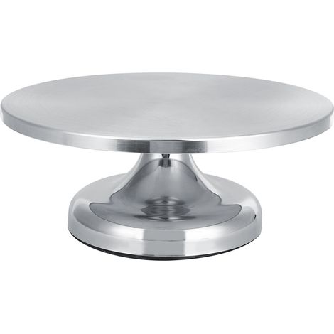 Plateau tournant à gâteaux antidérapant en acier inoxydable de 30 cm de diamètre (1/5)