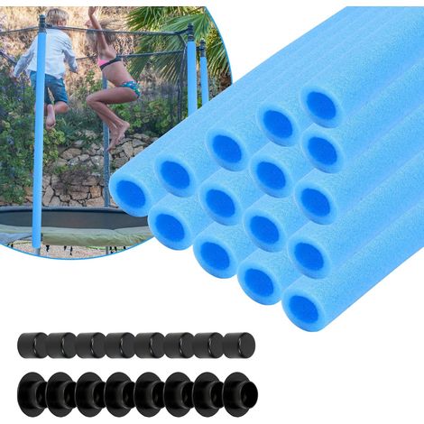 Tubes en mousse de trampoline de 92 cm - Protection de barre pour trampoline de jardin - Universel - 16 housses en mousse pour trampoline de jardin - Pièces de rechange - Accessoires avec (1/5)