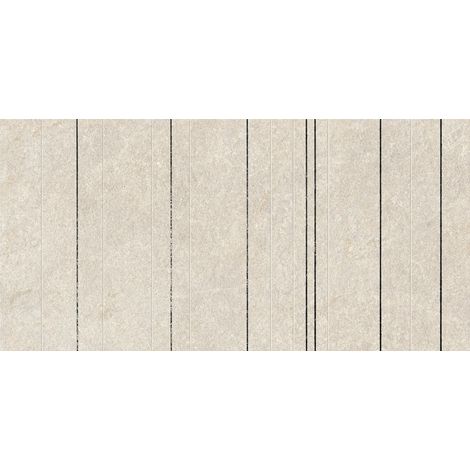 Carrelage effet Pierre Quartzite Blanc Ridge 120x60x0,9 cm Mat Venturo - Mur intérieur (vendu par carton de 1,44 m²) - RO'MA CARRELAGE