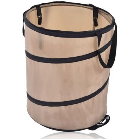 10-gallon collapsible garden bag, leaf collector garden waste bags, camping bin, foldable bucket, reinforced steel spring Oxford cloth (1/5)