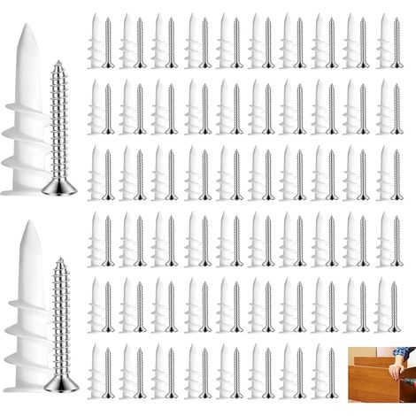 50 Pièces Chevilles pour Placoplâtre, 42 mm Chevilles pour Isolant (1/5)