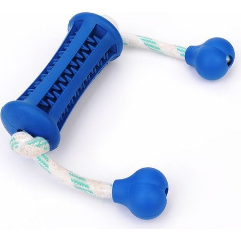 Juguete para perros, juguete para mascotas, pelota de dentición con cuerda resistente a las mordeduras, 9x37cm (azul marino) (1/5)