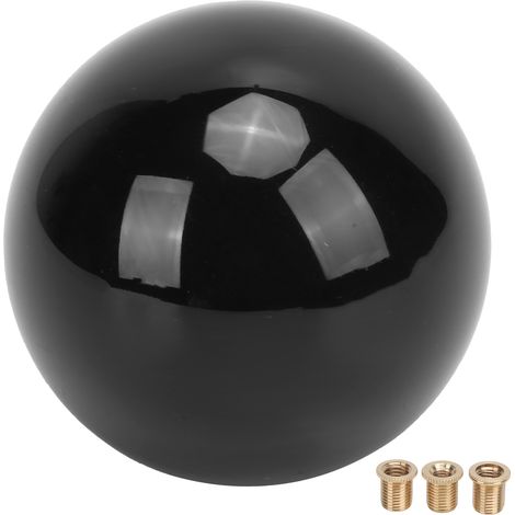 Tête de levier de changement de vitesse 54mm, résistante à l'usure avec 3 adaptateurs en acier de remplacement pour voitures Scion WRX M12X1.25 MT (noir) (1/5)