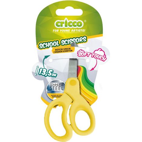 Forbici scolastiche Cricco con impugnatura morbida, 13,5 cm
