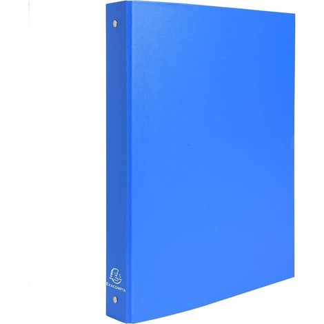 Carpeta de 4 anillas 30mm redondas exacompta din a4 carton forrado azul claro (1/4)