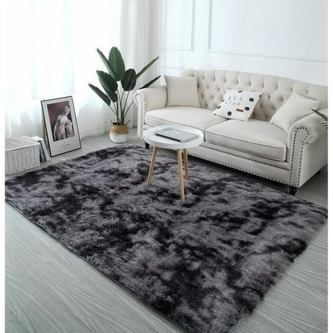 Tapis Chambre 160 x 200cm Tapis Moderne de Salon à Poils Longs Moelleux Tapis Extra Doux Confortable Antidérapant Intérieur épais (1/4)