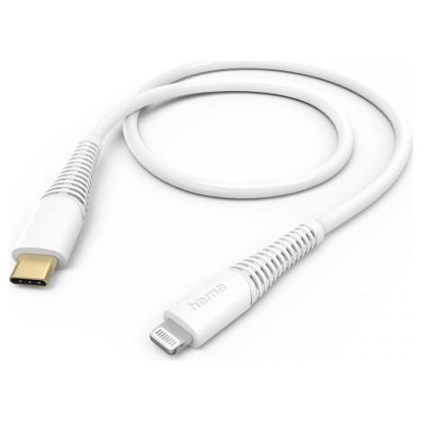Hama Cavo di ricarica USB USB 2.0 Connettore Apple Lightning, Spina USB-C® 1.50 m Bianco 00201603