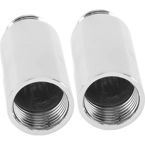 2 pièces rallonge de bras de douche en acier inoxydable chromé, tuyau d'extension pour pommeau de douche salle de bain 5,1 cm/2 pouces (1/5)