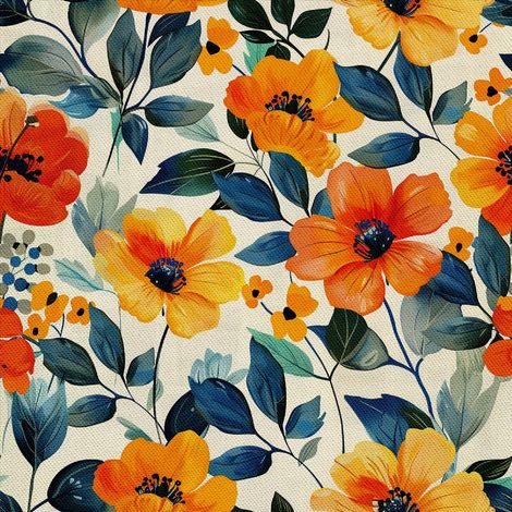 Dekorativer Outdoor-Stoff Oxford - Motiv Blumen I DX5299 (1/5)
