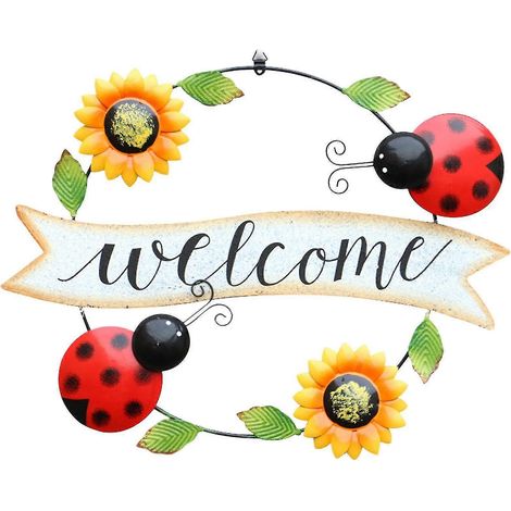 Décorations murales en fer forgé de style rétro avec abeilles, tournesols, scarabées et couronnes. (1/5)