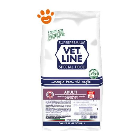 Vet Line Dog Adulti Cervo - Sacco 12,5 Kg -