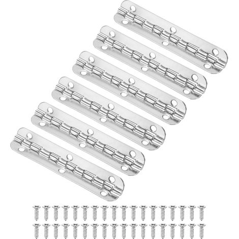 6-Pack Paumelles De Porte 2-9/16 Pouces (65mm) Ton Argenté (1/5)
