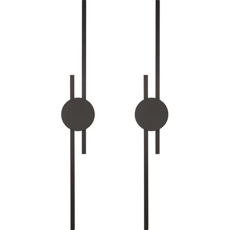 Applique Murale LED Industrielle Moderne 60cm LignesLumière Chaude Lampe Murale en Métal Luminaire pour Loft Salle à Manger Salon Noir 2pcs (1/5)