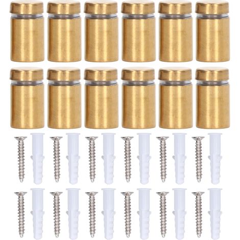 Kit de fixation murale en acier inoxydable, 12 pièces, vis d'entretoise, 12x20mm, Kit de fixation publicitaire