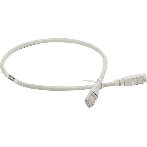 Cordon de brassage et utilisateurs RJ45 LCS³ catégorie 5e F/UTP écranté impédance 100ohms longueur 0,5m LEGRAND 051814 (1/2)