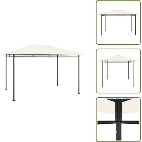 The Living Store Pavillon 384x281x270 cm Creme 180 g/m² - Außenzelt (1/5)
