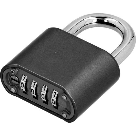 Combination Lock Heavy Duty, Locker Lock Padlock Combination Pad Locks with Code 4 Digit Combination Lock for Gym School Locker, Outdoor Gate, Shed, Fence, and Storage, Combo Lock Outdoor (1/5)