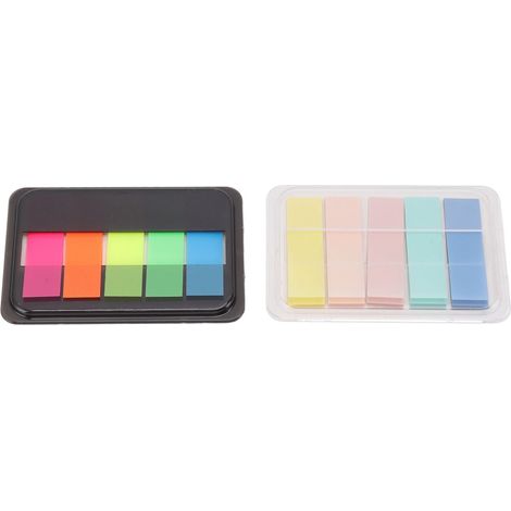 10x Marqueurs de Page Étiquettes Index 5 Couleurs Iridescentes Réutilisables Transparentes Portables en PET pour Bureau (1/5)