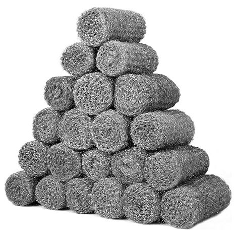 20 Steel Wool Spools Grade 000, Polishing Steel Wool Ideal for Cleaning, Polishing, Caring and Finishing Wood, Glass (1/5)