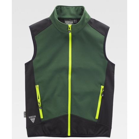 Chaleco sport en tejido cortavientos con membrana transpirable WORKTEAM S9315 (1/2)