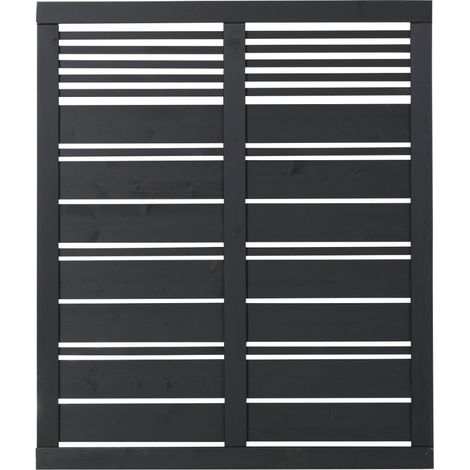 Plus Sichtschutzelement Silence 120 x 140 cm schwarz Sichtschutz (1/2)