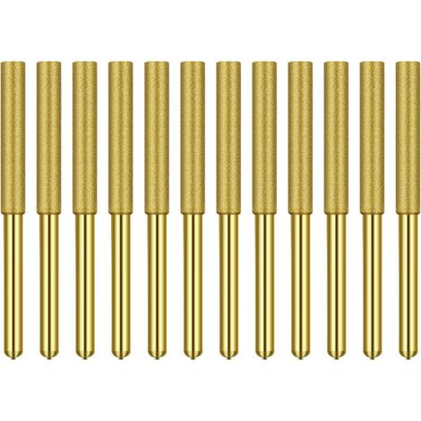 Kettensägen-Kettenschärfer, titanbeschichteter Diamant-Kettenschärfer, Diamant-Kettensägen-Schärfscheiben, Pierre Jewelry Wood, 12 Stück, 5/32 Zoll, 4,0 mm