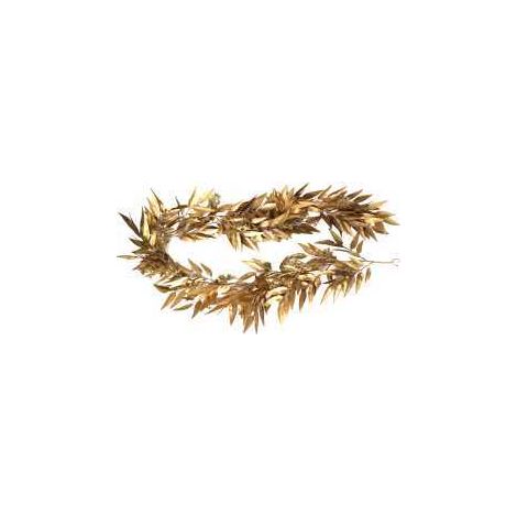 Festone plastica eucalipto oro cm 180x20h5