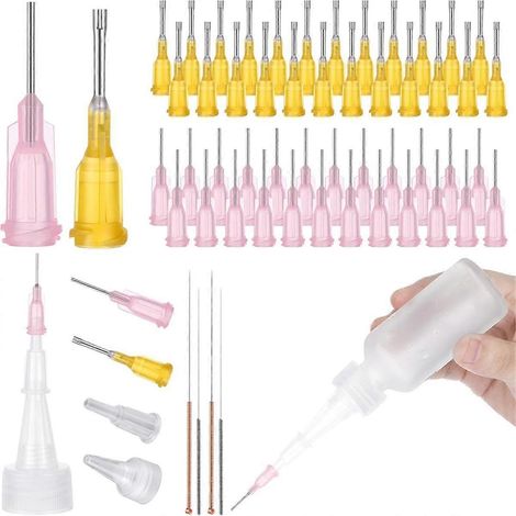 Lot de 24 embouts applicateurs de précision pour flacons de peinture acrylique, idéaux pour les projets artistiques et de loisirs créatifs. (1/5)