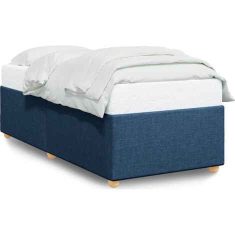 Maison Exclusive - Bettgestell ohne Matratze Blau 80x200 cm Stoff (1/5)