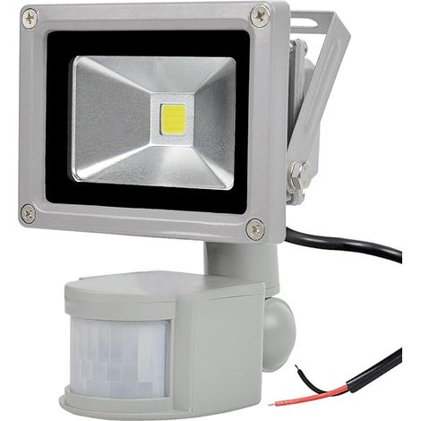 10W LED Floodlight Sensor Motion Probe, Waterproof IP65 Mini Outdoor Light, 900LM,6000K, White Daylight Security Light with PIR, No Plug, Equivalent to 80W Halogen Bulb (1/5)