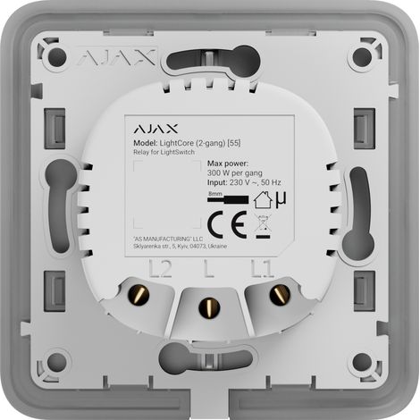 AJAX - 52137 - DOPPELRELAIS FÜR LICHTSCHALTER (LIGHTCORE 2-GANG)