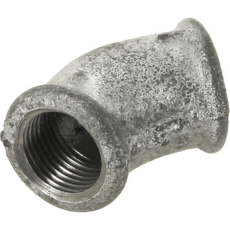 Virfollet Codo hembra-hembra galvanizado 45° 20/27 mm